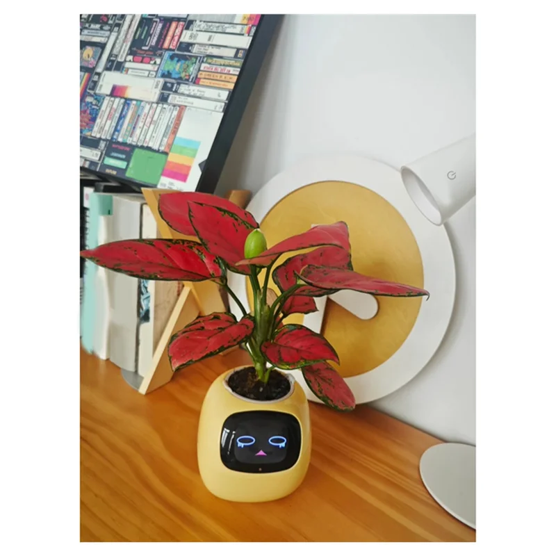 AI Pet Flowerpot Planting Robot 7 Smart Sensors Yellow
