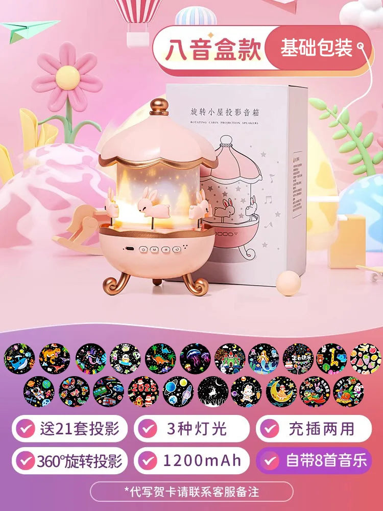 Fire Baby Night Light Projector – Starry Sky & Music