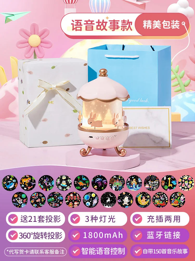 Fire Baby Night Light Projector – Starry Sky & Music