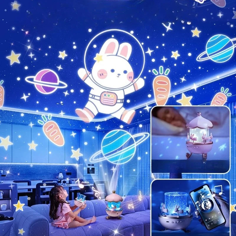 Fire Baby Night Light Projector – Starry Sky & Music