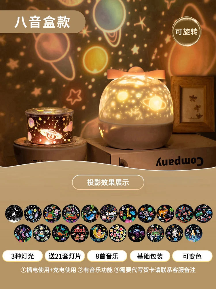 Fire Baby Night Light Projector – Starry Sky & Music