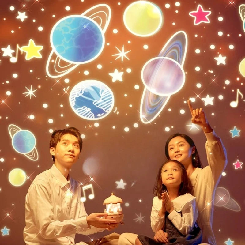 Fire Baby Night Light Projector – Starry Sky & Music