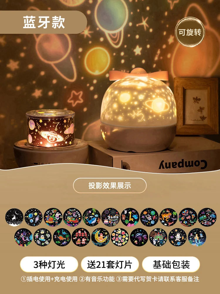 Fire Baby Night Light Projector – Starry Sky & Music