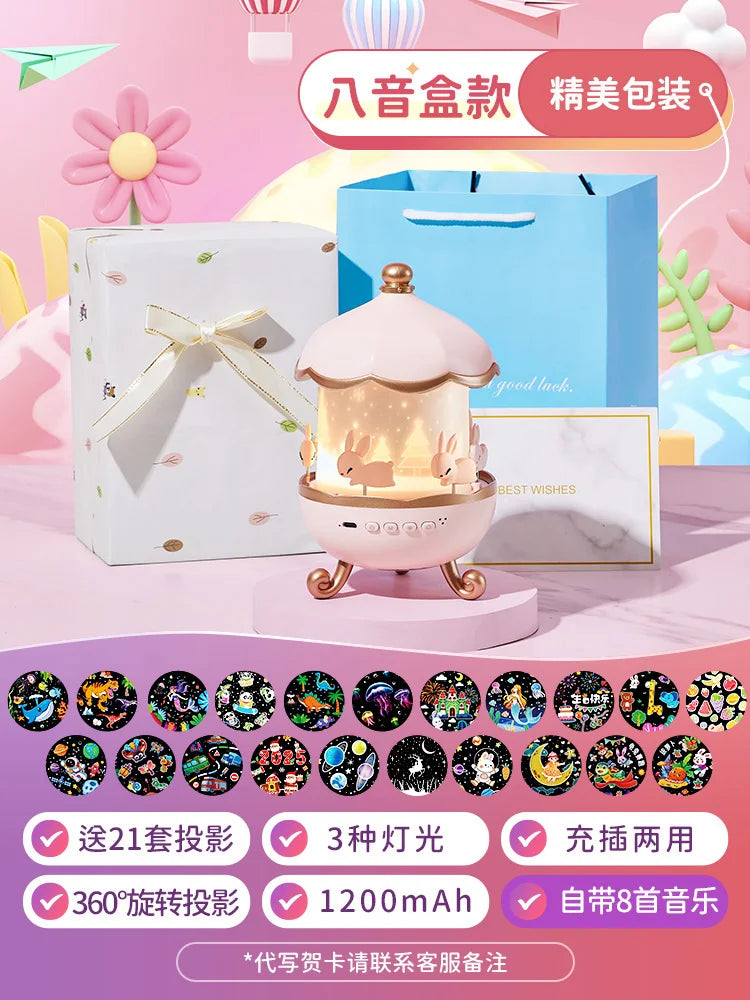 Fire Baby Night Light Projector – Starry Sky & Music