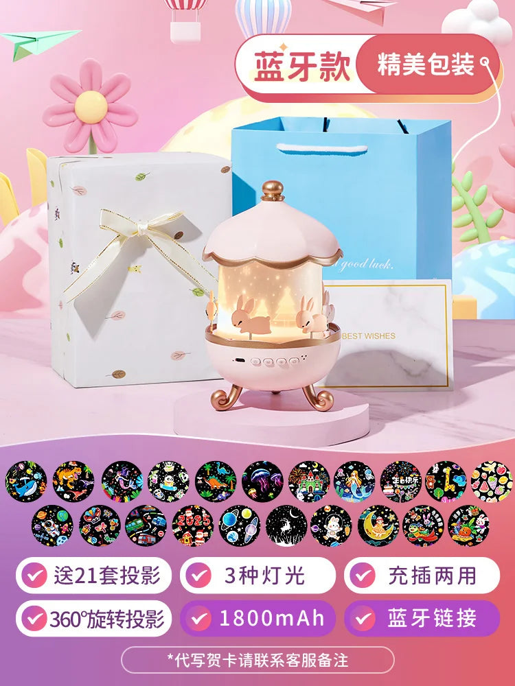 Fire Baby Night Light Projector – Starry Sky & Music